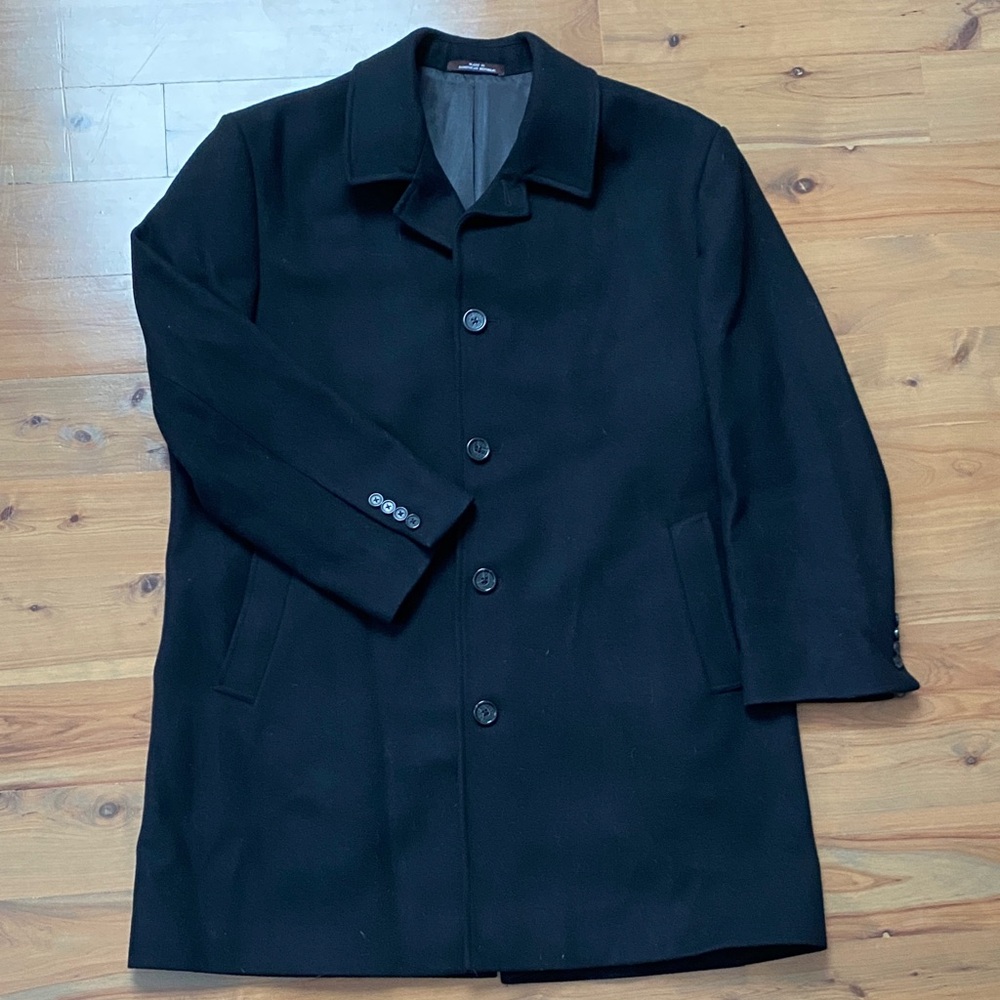Michael Kors Classic Black Wool Trench Coat